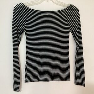 Lucky Brand Striped Off The Shoulder Top Size Small